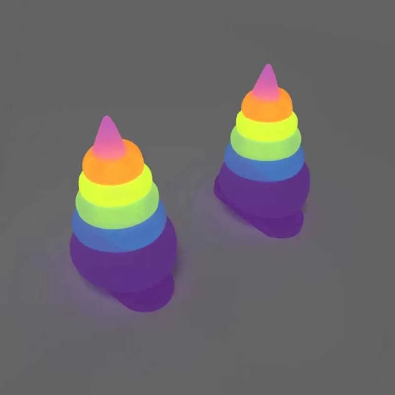 1 Pair DIY Shoe Charms – Glowing Unicorn, Strawberry, Lantern & Fin Accessories for Shark Slippers
