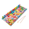 Montessori Wooden Alphabet Busy Board Puzzle - Multicolor Early Learning Toy (Fruits, Animals, Traffic)