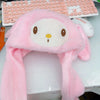 Sanrio MINISO Kawaii Ear-Moving Plush Hat - My Melody, Cinnamoroll & Kuromi Cosplay Cap