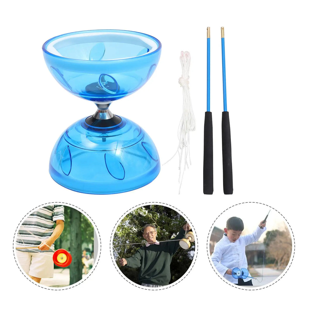 Chinese Diabolo Yo-Yo (Triple Bearing, Professional Juggling Toy for Kids & Adults, Party Favors & Fitness Agility)