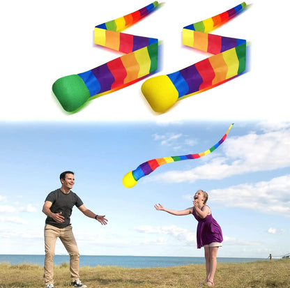 Rainbow Tail Ball – Soft Fabric Meteor Sandbag Ball, Safe Catch Toy for Sensory Training in Kindergarten & School