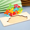 Montessori Wooden Animal Puzzles for Toddlers Ages 2-6 – 3D Jigsaw Tangram Board (3.9 x 8.5 in / 10 x 21.5 cm)
