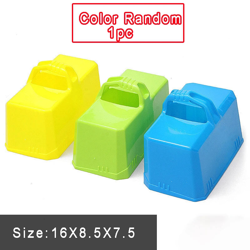 Kids Sandbox Mold Set With Shovel & Castle Brick Walls — Outdoor Beach Sand Play Toy