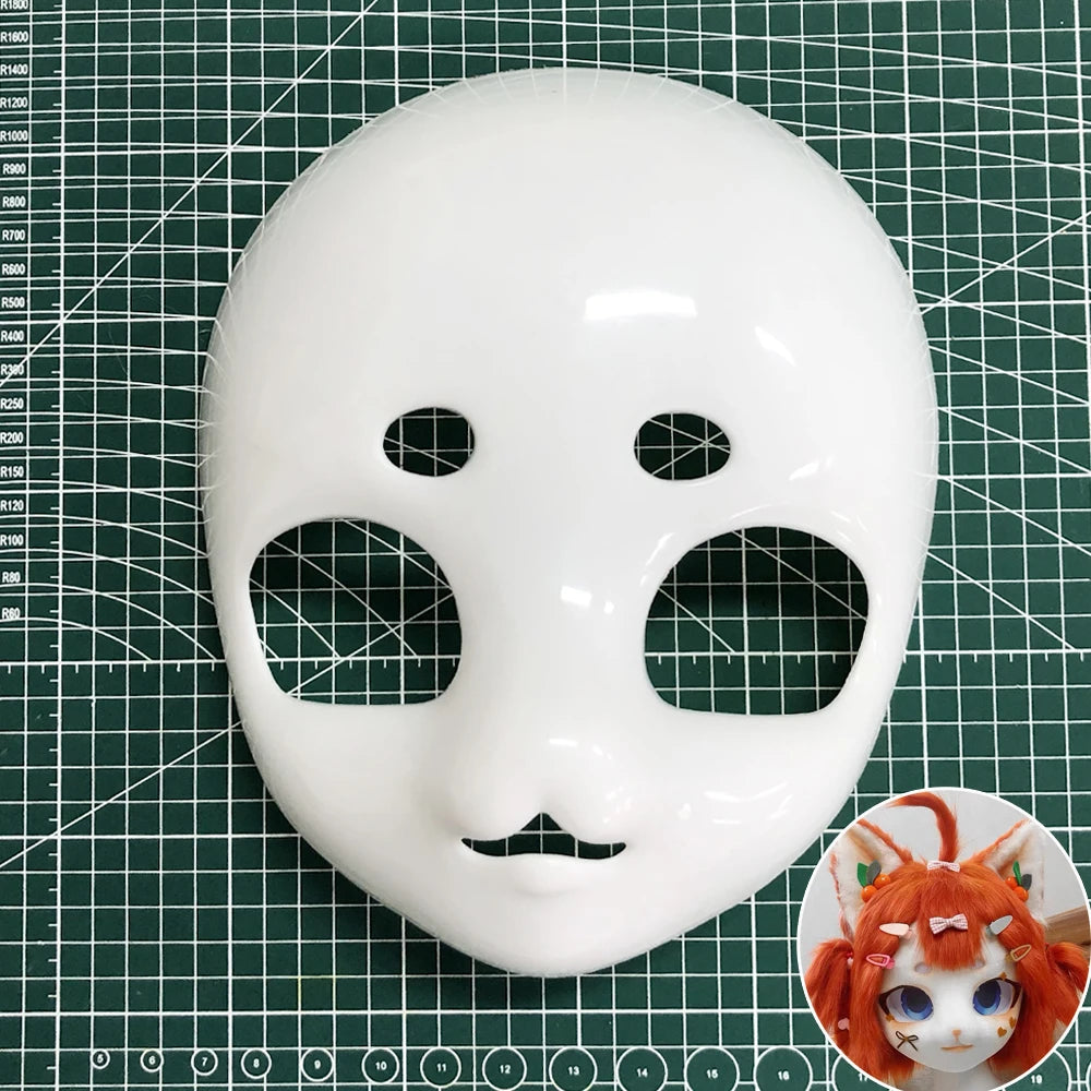 Kigurumi Beast Skull Cosplay Mask - Thick Plastic DIY Fursuit Cat/Animal Head (25.5 x 21.5 x 9.5 cm | 10.0 x 8.5 x 3.7 in)