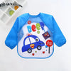 Waterproof Long-Sleeve Baby Bib – Cute Cartoon Apron with Pocket for Self-Feeding (0-3Y) - Kidzy Market