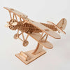 DIY 3D Wooden Puzzle Kit - Laser-Cut Sailing Ship, Biplane, Locomotive & Train Models - Assembly Toy for Adults & Kids