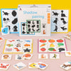 Montessori Wooden Shadow Matching Puzzle – Animal, Fruit & Shape Matching Educational Toy for Kids Ages 3-12