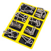 8Pcs/Set Metal Montessori Puzzle Wire, IQ Mind Brain Teaser Puzzles, Interactive Game for Adults, Stress Reliever Educational Toy