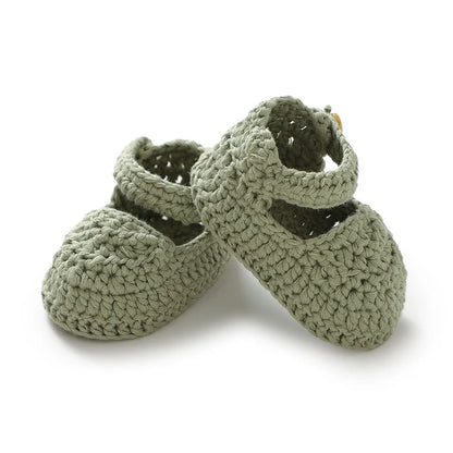 Newborn Baby Girl Shoes 0-1Y Fashion Pure Color Knit Infant Anti-Slip Soft Soled First Walkers Winter Prewalker