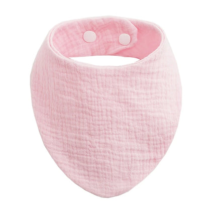 Organic Cotton Baby Bibs | Muslin Scarf Bandana Burp Cloth for Boys & Girls | Absorbent Triangle Gauze Feeding Bibs - Kidzy Market
