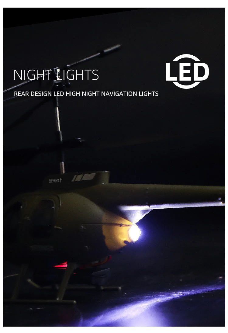 Military RC Helicopter – 4CH Remote Control with 4K Camera, LED Lights, and Altitude Hold