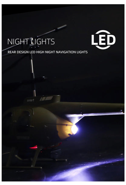 Military RC Helicopter – 4CH Remote Control with 4K Camera, LED Lights, and Altitude Hold