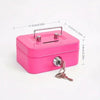 Mini Lockable Metal Cash Box with 2 Keys - Portable Coin & Cash Safe for Kids & Adults