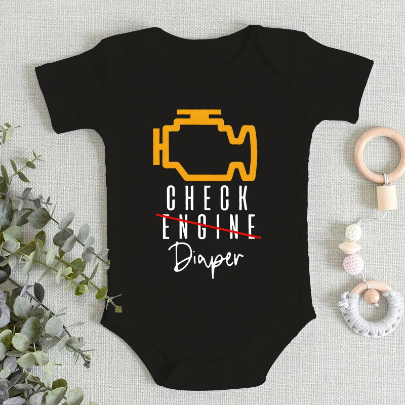 Autumn Newborn Clothes – Soft Cotton Infant Romper with Funny Pattern & Letter Design – Skin-Friendly Baby Boy Girl Short Sleeve Jumpsuit