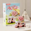Cute Pet Rocking RV Car Building Block Kit for Kids, Travel RV Car Model Toy, Christmas Gift