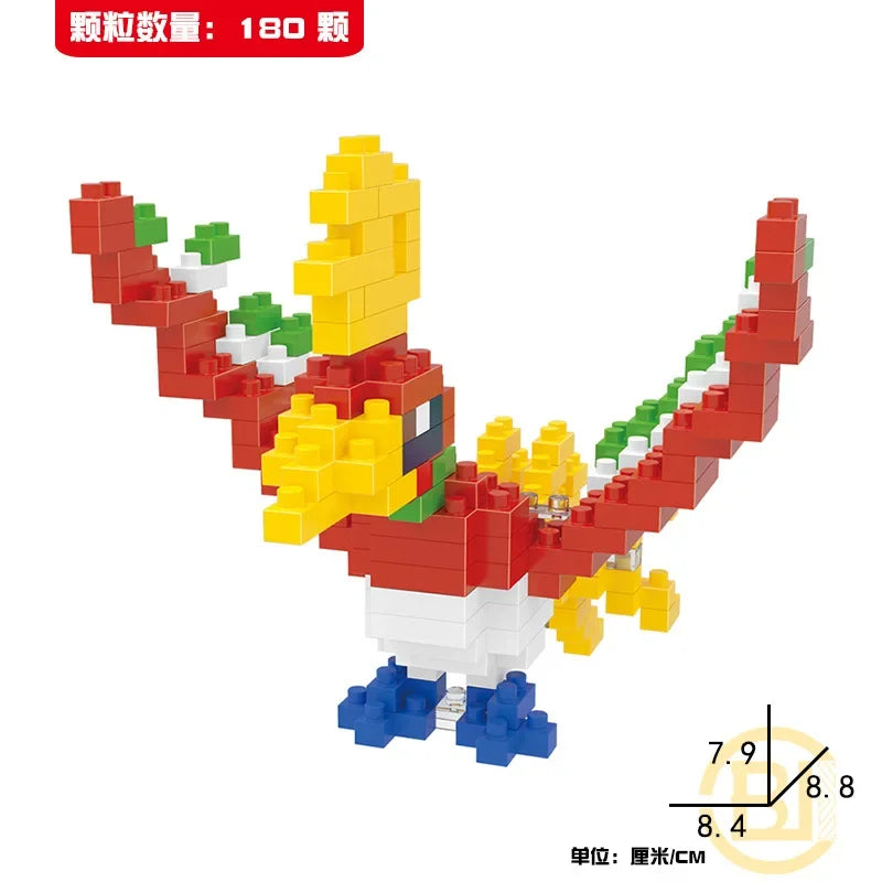 DIY Pokemon Mini Building Blocks – Pikachu, Charizard, Eevee, Mewtwo Anime Model Toys