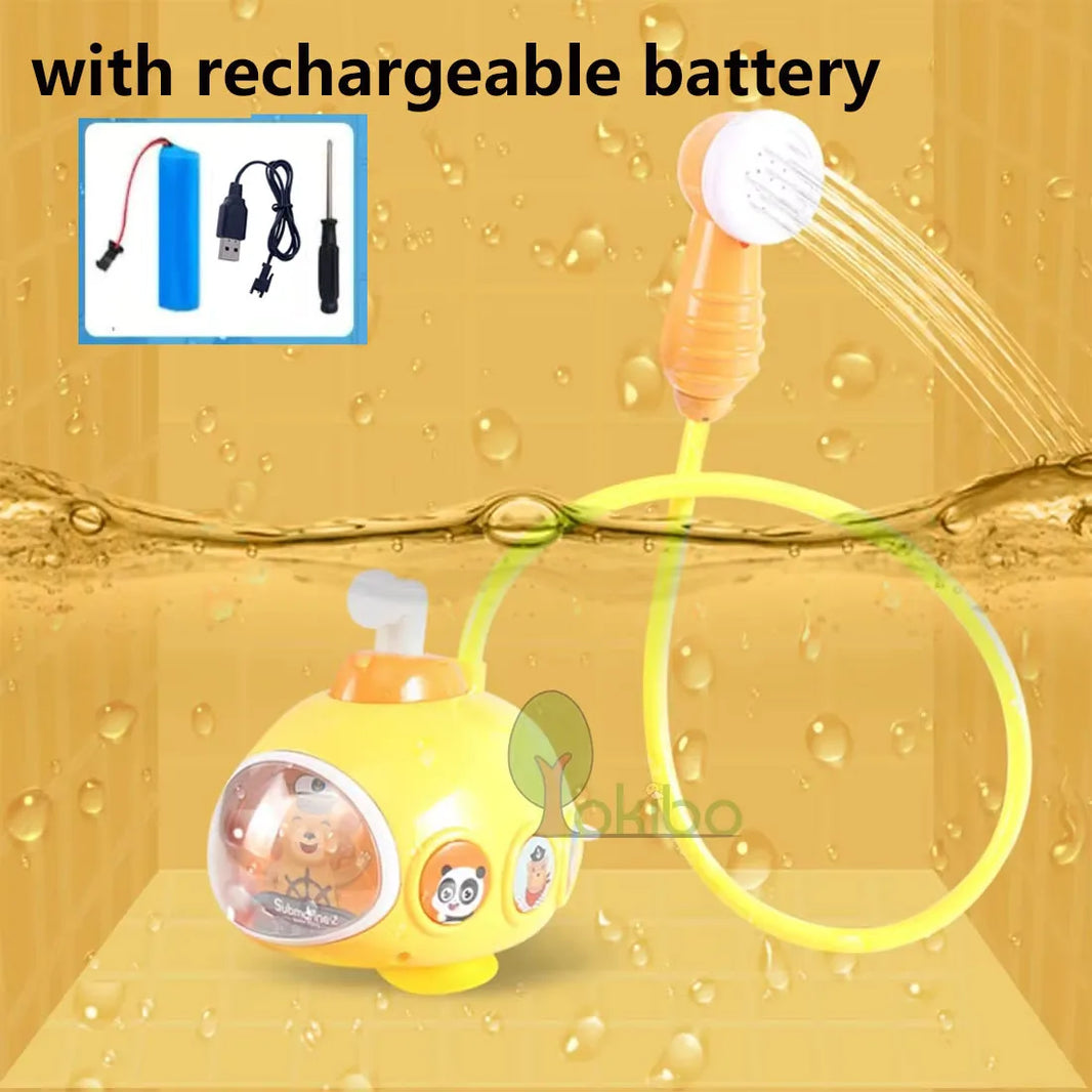 Electric Submarine Baby Bath Toy – Water Spray Sprinkler with Shower Sucker