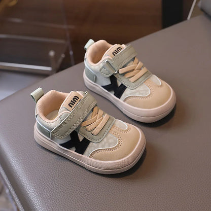 PU Leather Children’s Shoes – Designer Kid’s Sneakers, Soft-Soled Anti-Slip Sport Shoes for Toddlers