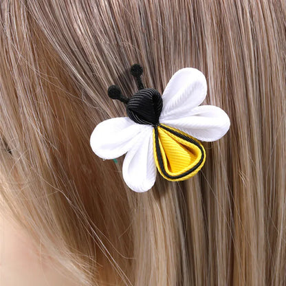 2Pcs Ribbon Bee Hairpin – Unique Animal Hair Clips for Baby Girls, Kids Barrettes, Children Headwear Accessories