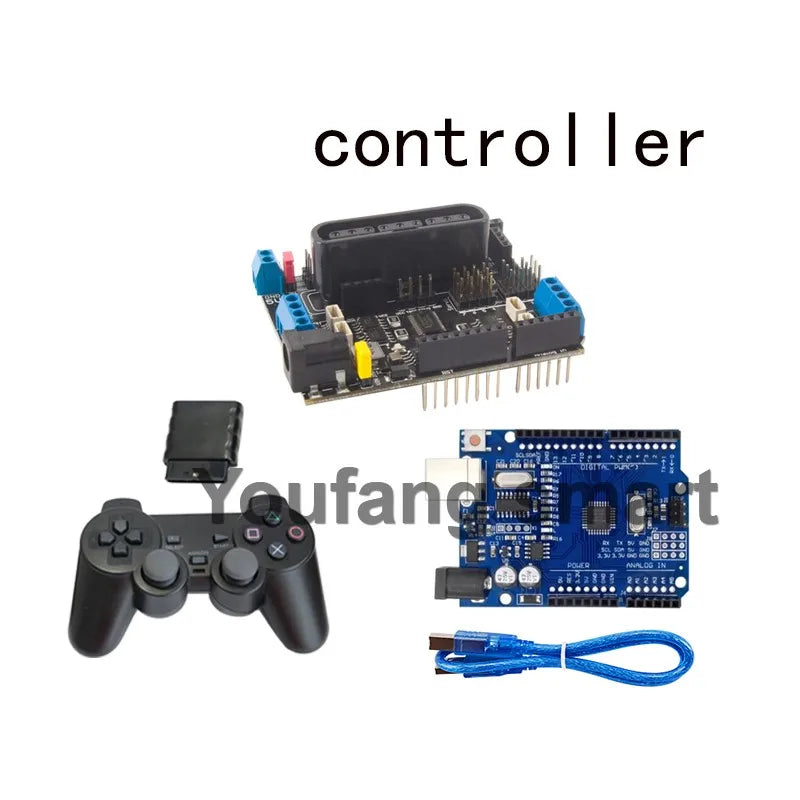 25KG Load RC Tank V3 Mecanum Wheel Robot Car for Arduino, DIY Kit with Encoder Motor and PS2 Handle, Programmable Robot Kit