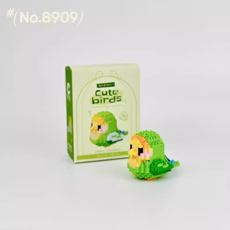 Moe Bird Series Building Block Toy – Educational Assembly Table Ornament for Kids