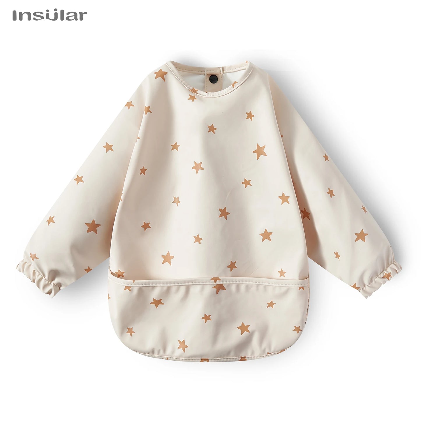 Waterproof Long-Sleeve Baby Bib with Pocket – Full-Cover Feeding Apron for Mess-Free Mealtime - Kidzy Market