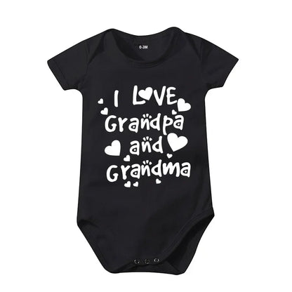 Pure Cotton “I Love Mom” & “I Love Dad” Newborn Rompers - Matching Baby Bodysuits for Twins, Summer Clothes for 0-24 Months