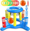 Inflatable Swimming Pool Beach Ring Throwing Game Set Floating Toys for Summer Fun