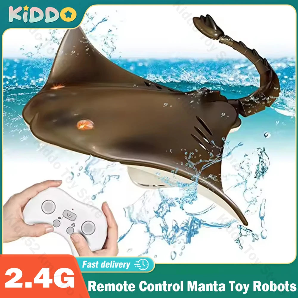 2.4G RC Manta Shark Toy – Remote Control Electric Robot for Pool and Water Play