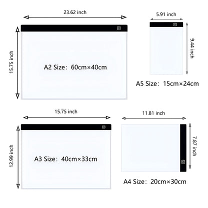 A3/A4/A5 Dimmable LED Drawing Copy Pad – Educational Painting Toy for Kids, Creative Growth Gift