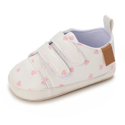 Meckior New Baby Boy Girl Shoes PU Leather Sneakers Rubber Bottom Non-Slip Lightweight First Walker Crib Shoes 0-18 Months