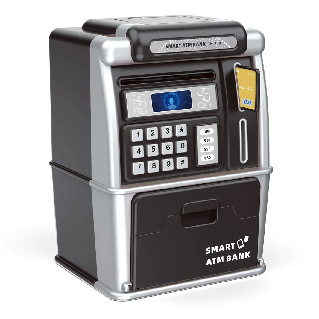 Smart Electronic ATM Piggy Bank for Boys and Girls Password Lock Coin and Banknote Savings Anti-Theft Toy with Music Kids Gift