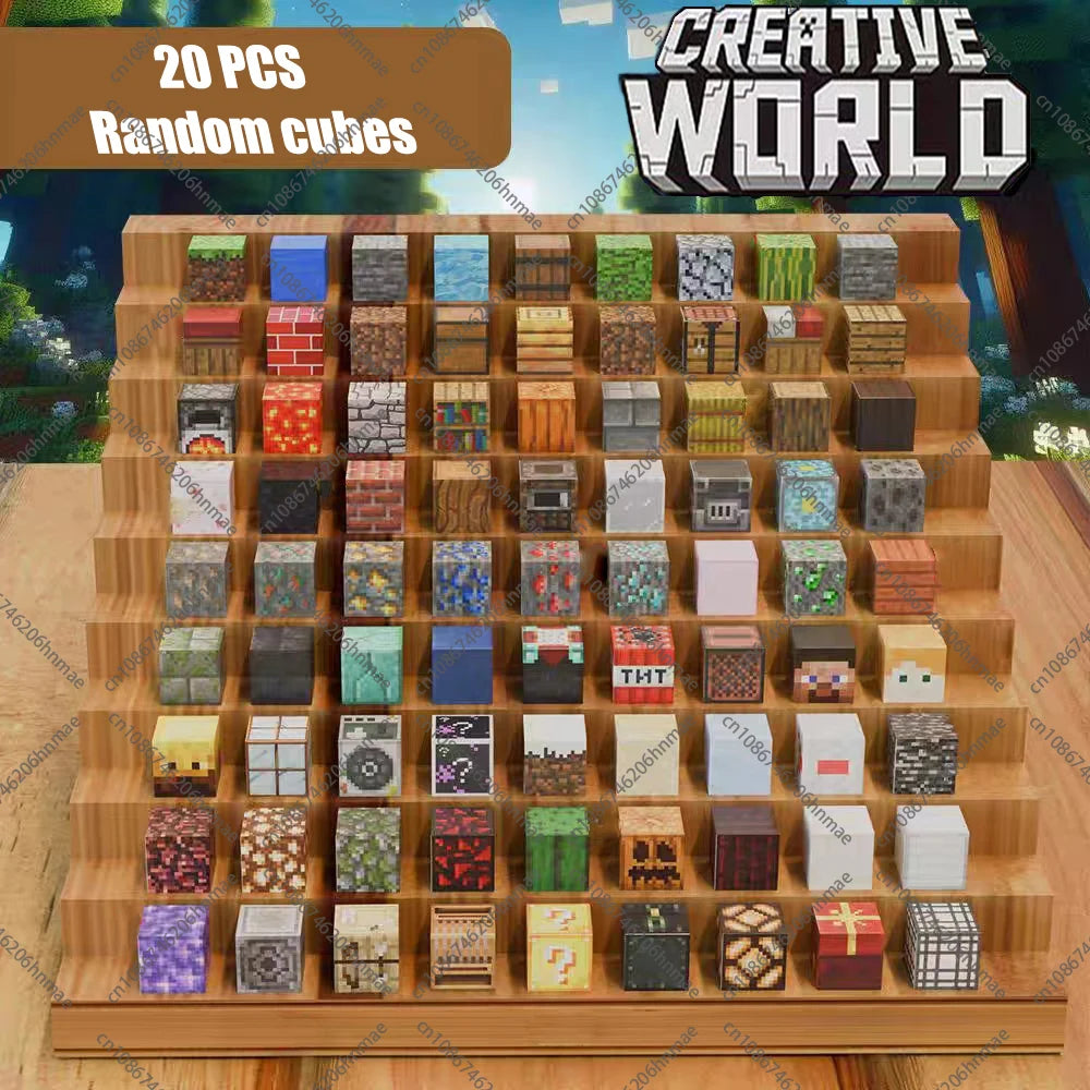 Magnetic Building Blocks – Montessori STEM Educational Sensory Toys for Mine World, DIY Magnet Cube Gift for Kids Boys and Girls Ages 3+
