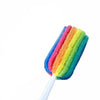 Long Handle Sponge Brush – Washing Dishes, Tea & Coffee Glass Cup, Bottle Cleaning Tool, Rainbow Scouring Cloth Brush