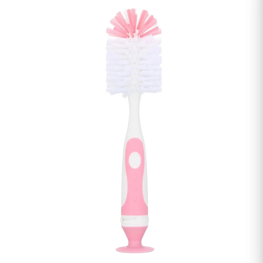 2-in-1 Bristle Bottle Brush with Nipple Brush and Suction Cup, Nylon Baby Bottle and Cup Cleaning Brush for Daily Use – view 7