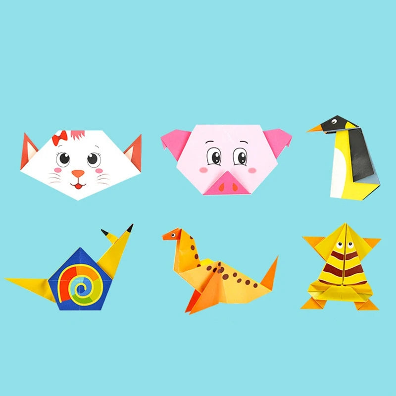 108Pcs Cartoon Origami Paper and Craft Book – DIY Handmade 3D Puzzle Animal Educational Toy for Kids