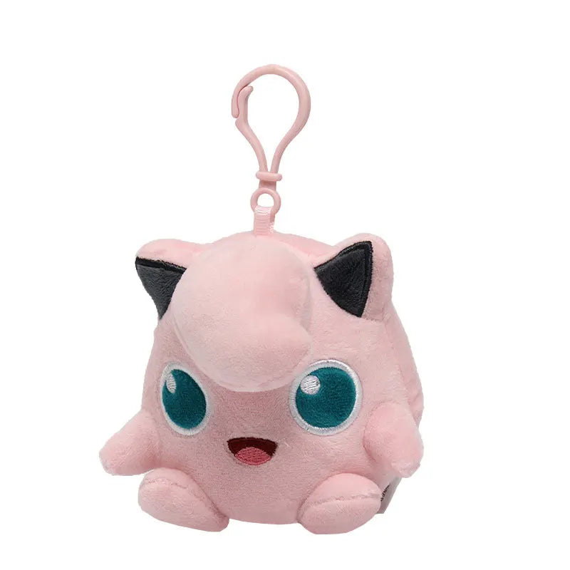 Anime Pokemon Pikachu Mew Snorlax Eevee Bulbasaur Psyduck Plush Backpack Pendant Keychain Gift