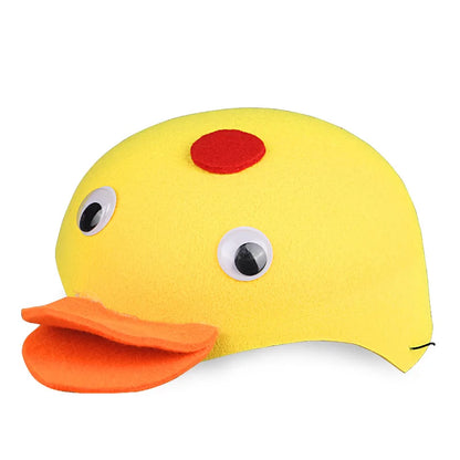 Kids Forest Animal Felt Party Hat – Duck, Bird & Rabbit Carnival Cap | Children's Day Party Costume