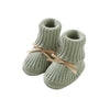 Newborn Baby Shoes Knitted Infant Girls Boys Boots Cute Butterfly-Knot Toddler Walk Bed Shoes Warm 0-18M Accessories Hats Gloves