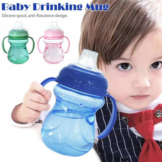 270ml (9oz) Transparent Duckbill Cup for Babies Over 6 Months, Transitional Baby Drinking Cup, BPA-Free Baby Cup for Easy Drinking