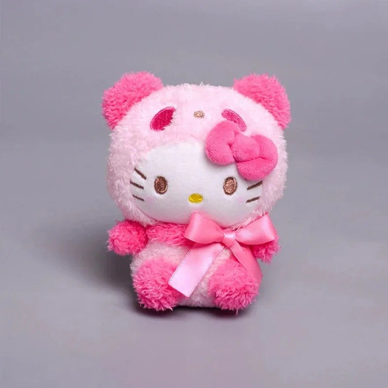 10-Inch Sanrio Hello Kitty Kuromi Plush Shoulder Backpack – Cute Anime Cartoon Bag for Girls and Women