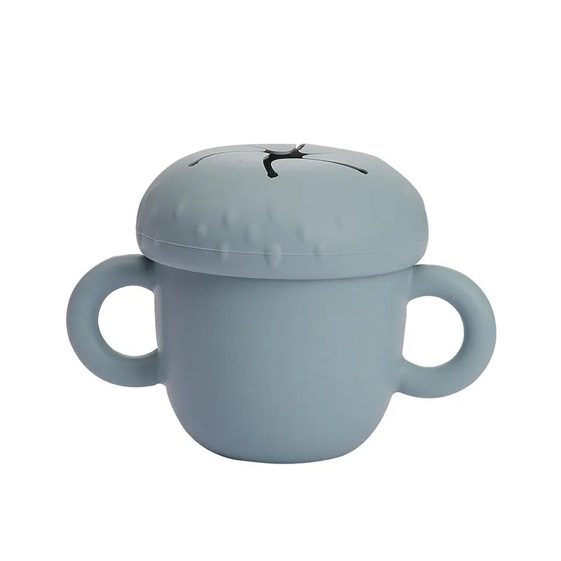Silicone Snack Cup – Portable Food Storage Box for Toddlers, Kids Snack Container with Lid, Children Snack Storage Cup