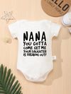 Funny Cute Baby Girl Black Onesie – Short Sleeve Summer Pure Cotton Infant Outfit, High-Quality Popular Newborn Clothes