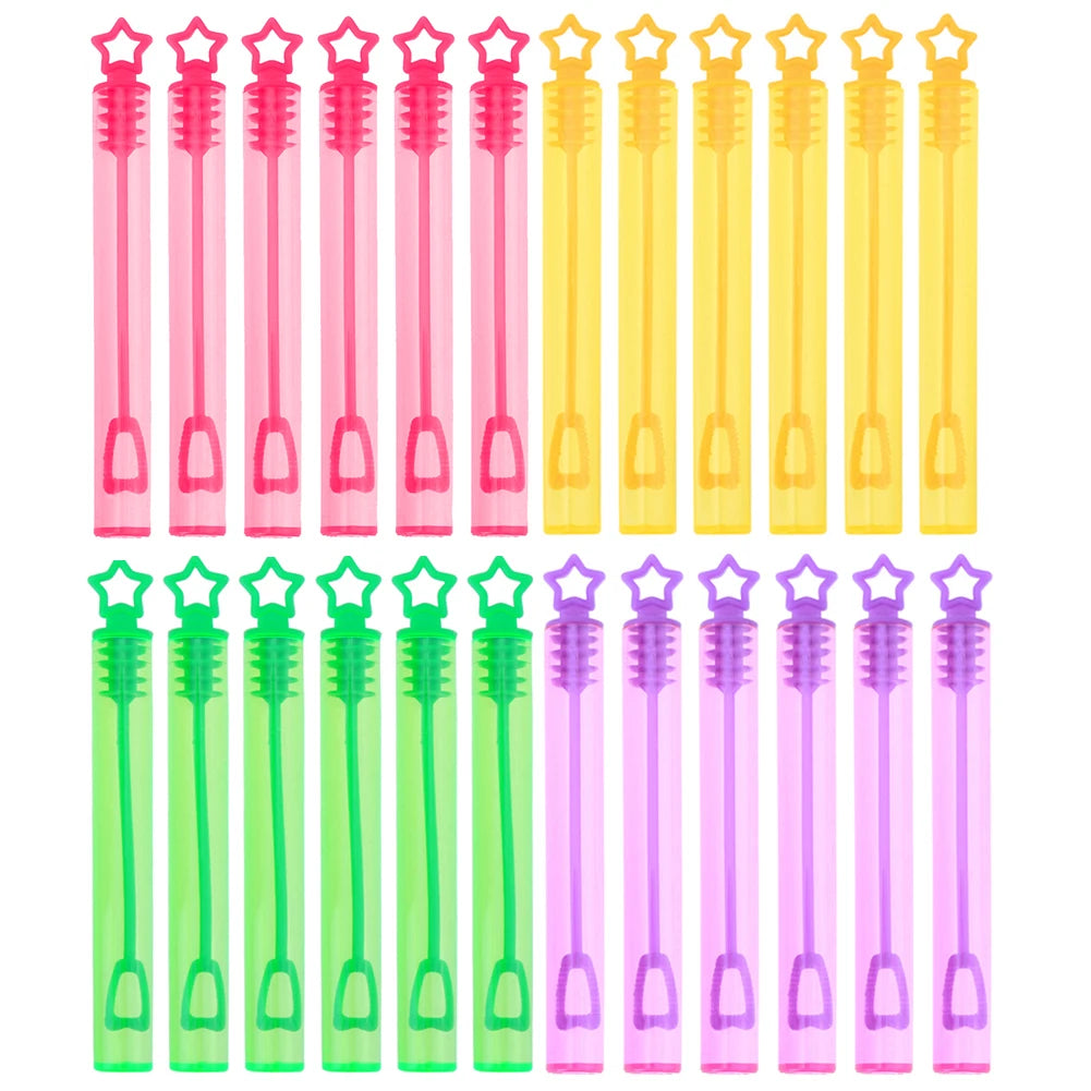 Mini Bubble Wands Party Favors - Assorted 10/24/40-Pack Colorful Round Bubble Soap Bottles & Bubble Stick Sets for Kids, Weddings, Easter