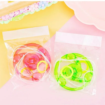 6-Pack LED Light-Up Hand-Pulled Flywheel Toys — Multicolor Party Favors & Pinata Fillers for Kids