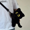Kawaii Black Cat Plush Fashion Shoulder Bag – Cute Fur Crossbody and Phone Coin Purse for Women