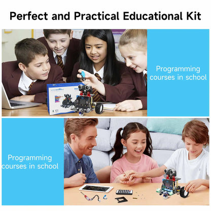 Yahboom Programmable Smart Car for Kids, DIY Learning Coding Kit, APP & IR Control, Compatible with Microbit V2
