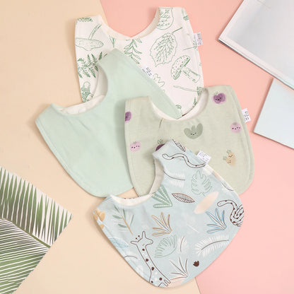 4pcs Soft Cotton Baby Bibs – Adjustable Bandana Burp Cloths for Newborns & Toddlers - Kidzy Market