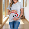 Maternity Women's Short Sleeve T-Shirt | Summer Tops | Pregnancy Blouse Printed Tee | Fashion Clothes