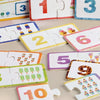 Wooden Number Matching Puzzle - Montessori Counting Blocks Toy for Kids Ages 3-6
